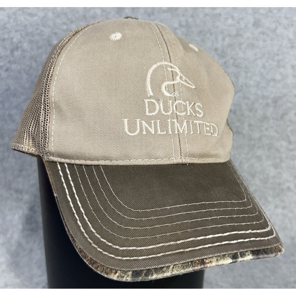 Ducks Unlimited Vintage Trucker Hat Camo Strap Back